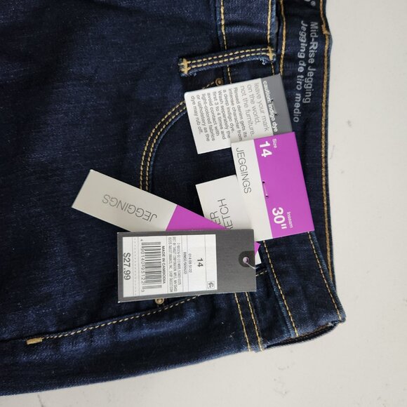 Mossimo Mid-Rise Dark Wash Denim Jeggings - Picture 4 of 5